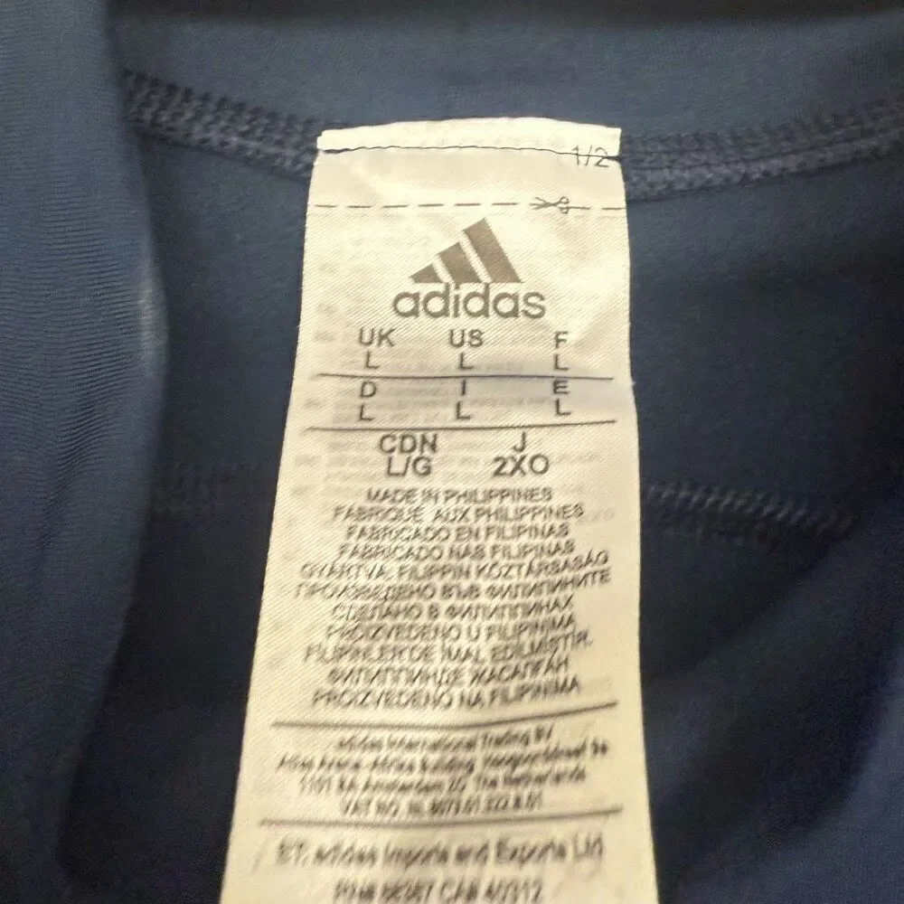 Adidas blue long sleeve shirt size large
